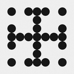 Abstract Cross Pattern Dots Logo generative computational art illustration