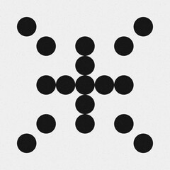 Abstract Cross Pattern Dots Logo generative computational art illustration