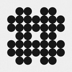 Abstract Cross Pattern Dots Logo generative computational art illustration