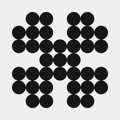 Abstract Cross Pattern Dots Logo generative computational art illustration