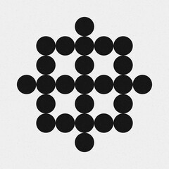 Abstract Cross Pattern Dots Logo generative computational art illustration