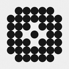 Abstract Cross Pattern Dots Logo generative computational art illustration