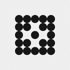 Abstract Cross Pattern Dots Logo generative computational art illustration