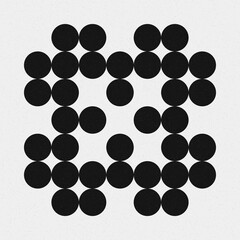 Abstract Cross Pattern Dots Logo generative computational art illustration