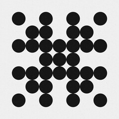 Abstract Cross Pattern Dots Logo generative computational art illustration