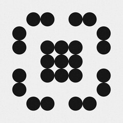Abstract Cross Pattern Dots Logo generative computational art illustration