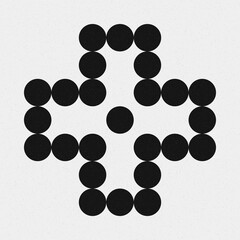 Abstract Cross Pattern Dots Logo generative computational art illustration