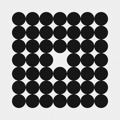 Abstract Cross Pattern Dots Logo generative computational art illustration