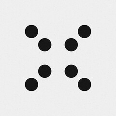 Abstract Cross Pattern Dots Logo generative computational art illustration