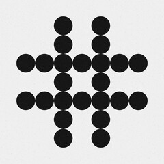 Abstract Cross Pattern Dots Logo generative computational art illustration