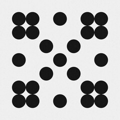 Abstract Cross Pattern Dots Logo generative computational art illustration