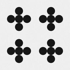 Abstract Cross Pattern Dots Logo generative computational art illustration