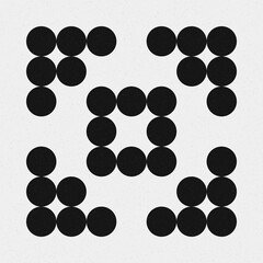 Abstract Cross Pattern Dots Logo generative computational art illustration