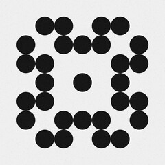 Abstract Cross Pattern Dots Logo generative computational art illustration
