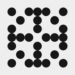 Abstract Cross Pattern Dots Logo generative computational art illustration