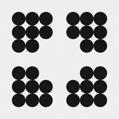 Abstract Cross Pattern Dots Logo generative computational art illustration