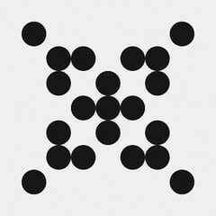 Abstract Cross Pattern Dots Logo generative computational art illustration