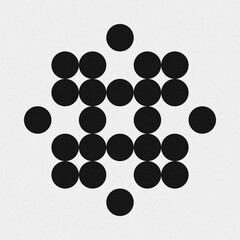 Abstract Cross Pattern Dots Logo generative computational art illustration