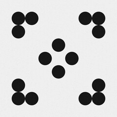 Abstract Cross Pattern Dots Logo generative computational art illustration