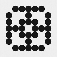 Abstract Cross Pattern Dots Logo generative computational art illustration