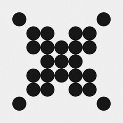 Abstract Cross Pattern Dots Logo generative computational art illustration