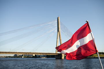 Flag of the republic of Latvia 