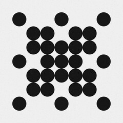 Abstract Cross Pattern Dots Logo generative computational art illustration