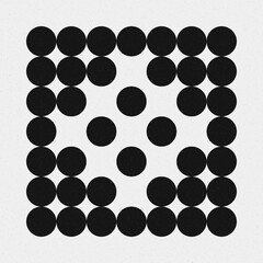 Abstract Cross Pattern Dots Logo generative computational art illustration