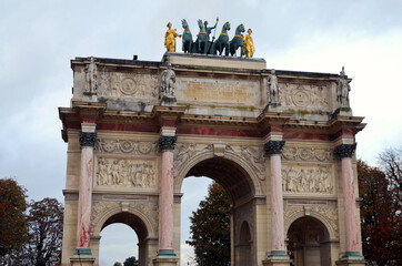 Fototapeta na wymiar Paris, France - Arc de Triomphe du Carrousel