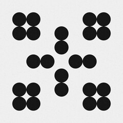 Abstract Cross Pattern Dots Logo generative computational art illustration