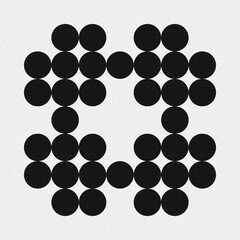 Abstract Cross Pattern Dots Logo generative computational art illustration