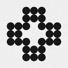 Abstract Cross Pattern Dots Logo generative computational art illustration