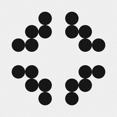 Abstract Cross Pattern Dots Logo generative computational art illustration