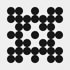 Abstract Cross Pattern Dots Logo generative computational art illustration