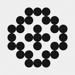 Abstract Cross Pattern Dots Logo generative computational art illustration