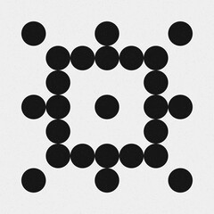 Abstract Cross Pattern Dots Logo generative computational art illustration