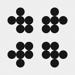 Abstract Cross Pattern Dots Logo generative computational art illustration