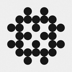 Abstract Cross Pattern Dots Logo generative computational art illustration