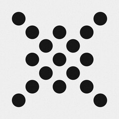 Abstract Cross Pattern Dots Logo generative computational art illustration