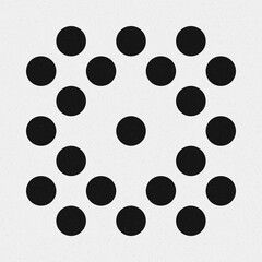 Abstract Cross Pattern Dots Logo generative computational art illustration