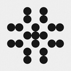 Abstract Cross Pattern Dots Logo generative computational art illustration