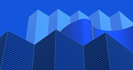 Fototapeta na wymiar abstract modern architecture 3d illustration