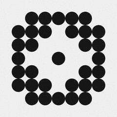 Abstract Cross Pattern Dots Logo generative computational art illustration
