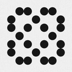 Abstract Cross Pattern Dots Logo generative computational art illustration