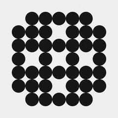 Abstract Cross Pattern Dots Logo generative computational art illustration