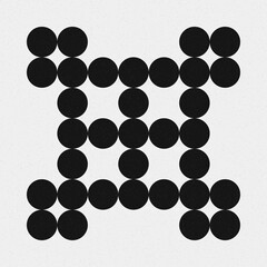 Abstract Cross Pattern Dots Logo generative computational art illustration