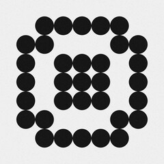 Abstract Cross Pattern Dots Logo generative computational art illustration