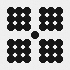 Abstract Cross Pattern Dots Logo generative computational art illustration