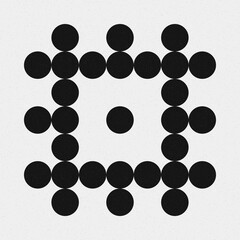 Abstract Cross Pattern Dots Logo generative computational art illustration