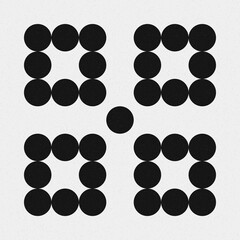 Abstract Cross Pattern Dots Logo generative computational art illustration